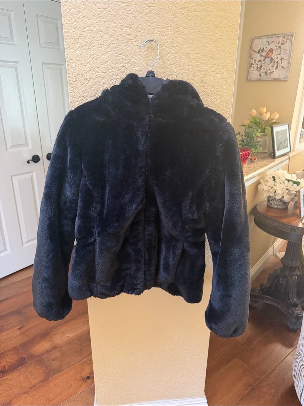 Save The Duck Women's Plush Faux Fur Reversible Jacket - Black